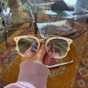 KREWE coliseum blonde sunglasses.